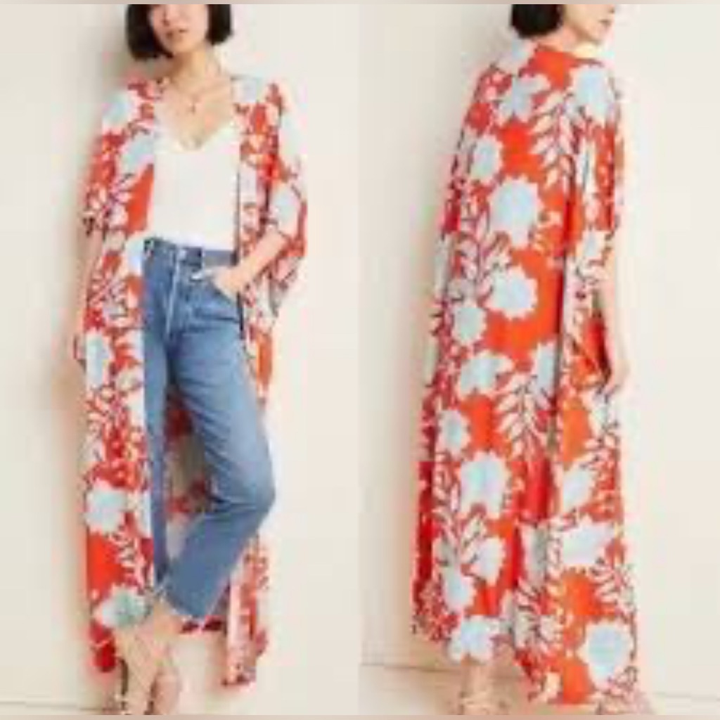 M060 // Nwt Bel Kazan Tor Anthropologie Sleeveless Kimono // Os